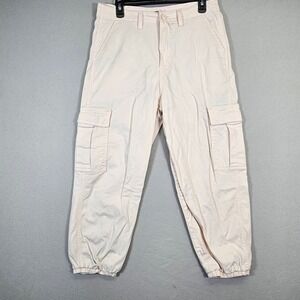 Levi's‎ Womens Cargo Pants Size 31 Pink Utility Waterless Jogger Crop